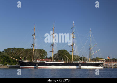 Viermastbark Passat im Hafen von Travemünde, Hansestadt Lübeck, Schleswig-Holstein, Deutschland, Stockfoto