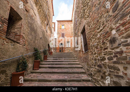 Panicale, eines der schönsten Dörfer in Italien. Stockfoto