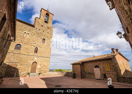 Panicale, eines der schönsten Dörfer in Italien. Stockfoto