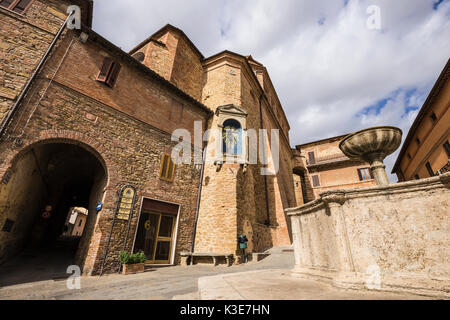 Panicale, eines der schönsten Dörfer in Italien. Stockfoto