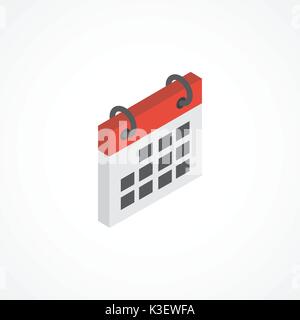 Kalender Symbol isometrische 3D-Vektor Illustration auf Weiß Stock Vektor