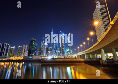 Dubai Business Bay panorama Stockfoto