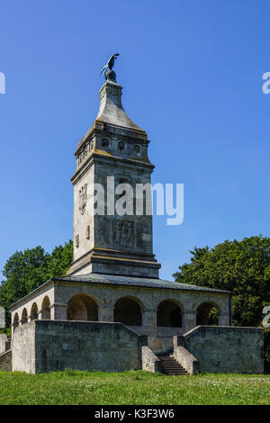 Bismarckturm (Turm) in Assenhausen, Gemeinde Berg am Starnberger See (Starnberger See), Fünfseenland (Bereich), Oberbayern, Bayern, Deutschland, Stockfoto