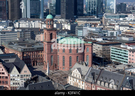 Von der Kaiserdom St. Bartholomäus auf der Paulskirche (Kirche), Frankfurt am Main, Hessen, Deutschland Stockfoto