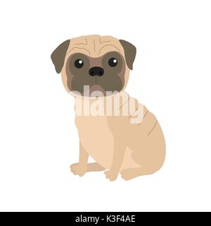 Mops Welpen Hund Stock Vektor