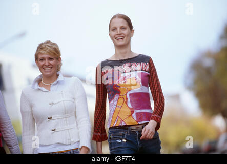 Zwei Mädchen treffen Stockfoto