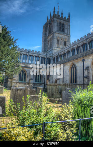 HDR-Bild von St Marys Kirche in Melton Mowbray Leicestershire, Großbritannien Stockfoto