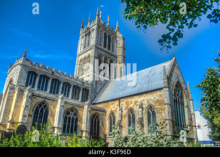 HDR-Bild von St Marys Kirche in Melton Mowbray Leicestershire, Großbritannien Stockfoto