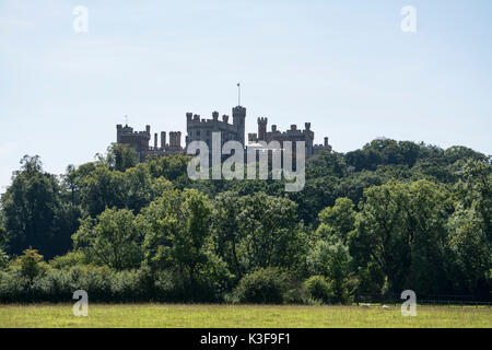 Blick auf Schloss Belvoir in Leicestershire, Großbritannien Stockfoto