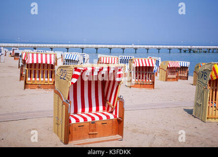 Leer liegen am Timmendorfer Strand, Ostsee Stockfoto