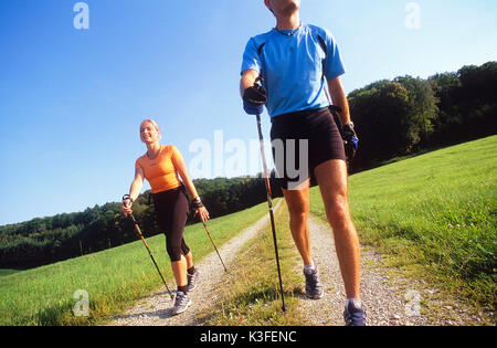 Nordic Walking Stockfoto