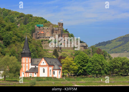 Reichenstein Burg, Mittelrhein, Deutschland Stockfoto