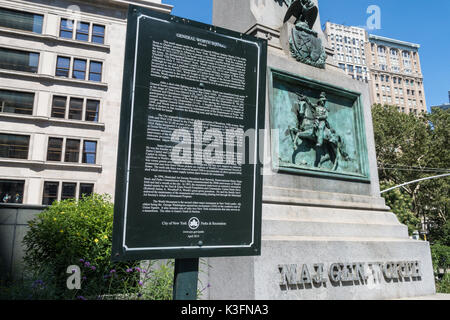 Allgemeinen Wert Monument, Fifth Avenue und 25th Street, NYC Stockfoto