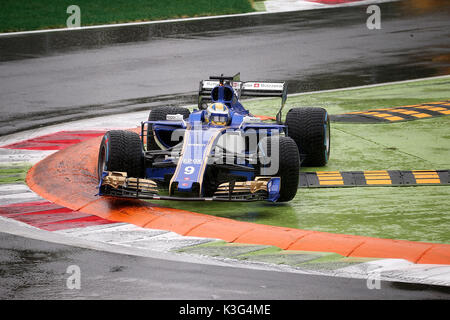 Monza, Italien. 2. September 2017. Marcus Ericsson (SWE, Sauber) während der Qualifikation für den Formel-1-Grand-Prix von Italien Autodromo Nazionale Monza am 2. September 2017 in Monza, Italien. (Foto von Hasan Bratic/Pixathlon/phcimages.com) Stockfoto