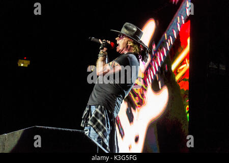 Vancouver, Kanada. 1. Sep 2017. American Rock Band Guns N' Roses während ihrer "Nicht in diesem Leben"-Tour im BC Place Stadium in Vancouver, BC, Kanada. Credit: Jamie Taylor/Alamy Leben Nachrichten. Stockfoto