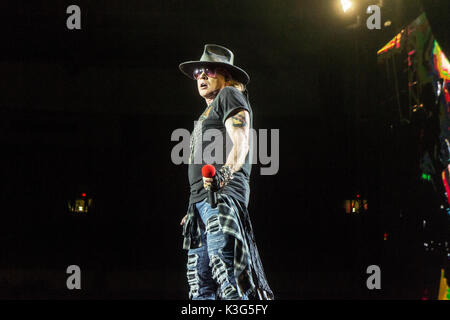 Vancouver, Kanada. 1. Sep 2017. American Rock Band Guns N' Roses während ihrer "Nicht in diesem Leben"-Tour im BC Place Stadium in Vancouver, BC, Kanada. Credit: Jamie Taylor/Alamy Leben Nachrichten. Stockfoto