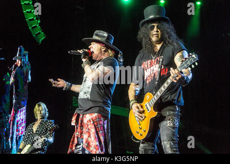 Vancouver, Kanada. 1. Sep 2017. American Rock Band Guns N' Roses während ihrer "Nicht in diesem Leben"-Tour im BC Place Stadium in Vancouver, BC, Kanada. Credit: Jamie Taylor/Alamy Leben Nachrichten. Stockfoto