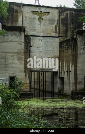 Region Masuren, Polen. 2. September 2017. Ns-Damm Mazurski Kanal ist am 2. September 2017 in Lesniewo, Polen gesehen. Bleibt der unvollendeten Schleuse der Masurischen Kanal Credit: Michal Fludra/Alamy leben Nachrichten Stockfoto