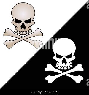 Totenkopf Logo Illustration Stock Vektor