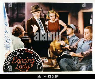 Tanzende Dame von Links - LARRY FINE, TED HEALY, JOAN CRAWFORD, MOE HOWARD, CURLY HOWARD Stockfoto