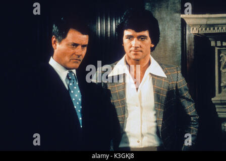 DALLAS LARRY HAGMAN als JR Ewing, Patrick Duffy als Bobby Ewing Stockfoto
