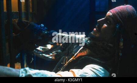 Piraten der Karibischen Meere: DER FLUCH DER SCHWARZEN PERLE Johnny Depp Datum: 2003 Stockfoto