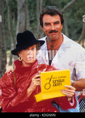 MAGNUM, P.I. CAROL Burnett, Tom Selleck Stockfoto