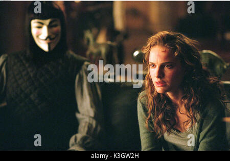 V für Vendetta Hugo Weaving als V und NATALIE PORTMAN Datum: 2006 Stockfoto