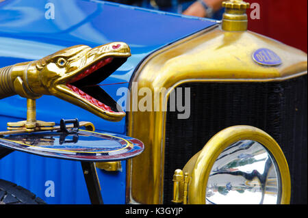 Oldtimer Rallye 'Herkomer Konkurrenz" in Landsberg Lech für mindestens 80 Jahre alten Autos, hier in der Nähe Delage, Jahr der Herstellung 1915 Stockfoto