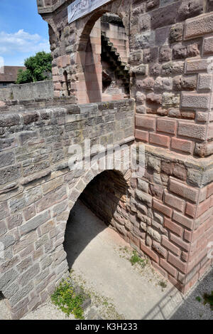 Wolframs-Eschenbach, der Stadtmauer am oberen Tor Stockfoto