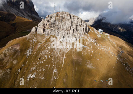 Col Rodella, Dolomiten, Seilbahn, Gitschberg, Luftbild, Trentino, Italien Stockfoto