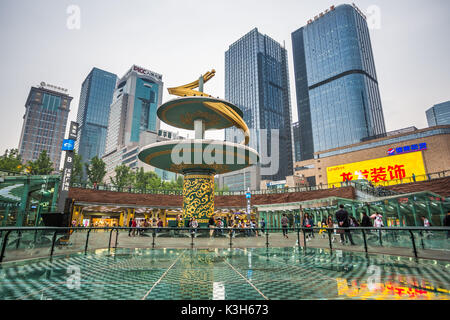 China, Provinz Sichuan, Chengdu City, Tianfu Square Stockfoto