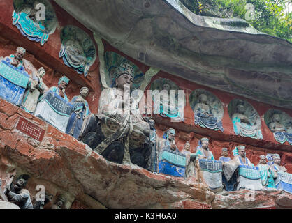 China, Provinz Chongqin, Hanau buddhistischen Höhlen (W. H.) Stockfoto