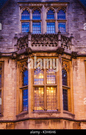 England, Oxfordshire, Oxford, Brasenose College Fensterdetail Stockfoto