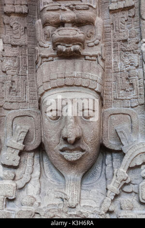 England, Cambridgeshire, Cambridge, University Museum der Archäologie und der Anthropologie, Gips von Maya Skulptur von Quirigua, Guatemala Stockfoto