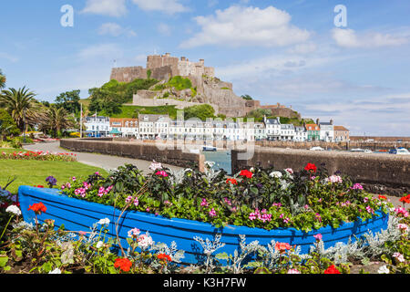 Vereinigtes Königreich, Kanalinseln, Jersey, Gorey, Mont Hochmuts Burg Stockfoto