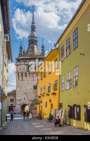 Rumänien, Mures County, Sighisoara/Schäßburg Stadt, die Zitadelle, Clock Tower Stockfoto