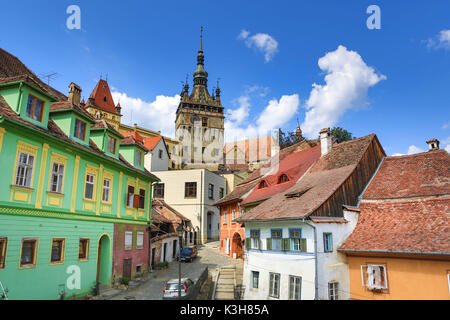 Rumänien, Mures County, Sighisoara/Schäßburg Stadt, die Zitadelle, Clock Tower Stockfoto