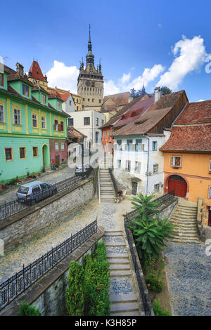 Rumänien, Mures County, Sighisoara/Schäßburg Stadt, die Zitadelle, Clock Tower Stockfoto