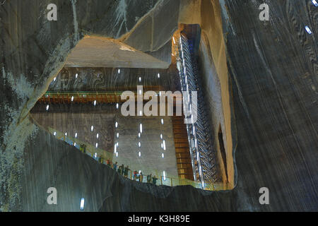 Rumänien, Siebenbürgen, in der Nähe von targo Mures Stadt, Salzbergwerk von Werk Turda Stockfoto