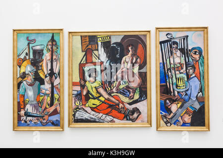 Deutschland, Bayern, München, Pinakothek der Moderne (Pinakothek der Moderne), Gemälde mit dem Titel 'Versuchung' von Max Beckmann vom 1936 Stockfoto