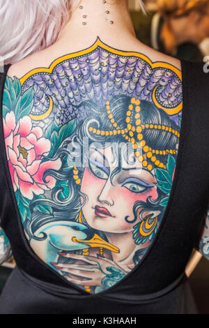 England, London, London Tattoo Convention, Tattoo-Detail Stockfoto