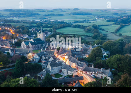 England, Dorset, Corfe Castle, Corfe Castle Dorf Stockfoto