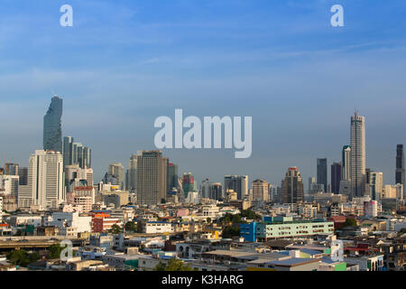 Bangkok, Thailand - 17 Aug 2017: Bangkok Urban Blick von Prime Hotel View Point (in der Nähe von Hua Lamphong Bahnhof Stockfoto