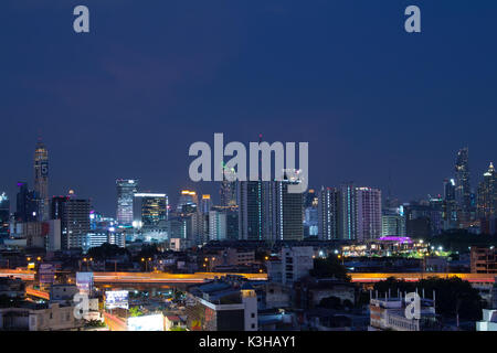 Bangkok, Thailand - 17 Aug 2017: Bangkok Urban Blick von Prime Hotel View Point (in der Nähe von Hua Lamphong Bahnhof Stockfoto