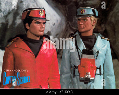 CAPTAIN SCARLET Captain Scarlet, Captain Blue Stockfoto