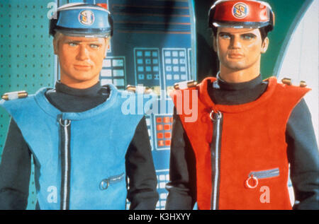 CAPTAIN SCARLET Captain Blue, Captain Scarlet Stockfoto