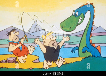 Die FLINTSTONES Fred Feuerstein und Barney RUBBLE Stockfoto