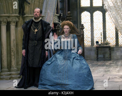 ELIZABETH: DAS GOLDENE ZEITALTER Geoffrey Rush als Sir Francis Walsingham, CATE BLACNHETT als Königin Elizabeth I NICHT IN BEREIT, BIS JAN 2008 ELIZABETH: DAS GOLDENE ZEITALTER Datum: 2007 Stockfoto