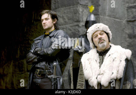 ROBIN HOOD RICHARD ARMITAGE als Guy von Gisborne und Keith Allen als Sheriff von Nottingham ROBIN HOOD Stockfoto